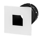 Embutido Mini Dicroica Quadrado Foco Fechado Branco/Preto