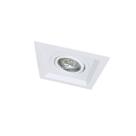 Embutido Mini Dicroica Quadrado Recuado Branco Click GU10 - Impacto - 1045/1-BTX