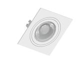 Embutido quadrado para gesso face plana para lâmpada MR11 GU10 branco - Moon/loop iluminação