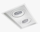 Embutido Recuado 2X PAR30 E27 Branco - Impacto - 1043/2 - BR Embutido Recuado 2X PAR30 E27 Branco - Impacto - 1043/2 - BR