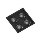 Embutido Recuado 4 Par20 Preto 235x235x35mm Embutido Recuado 4 Par20 Preto 235x235x35mm