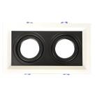 Embutido Recuado II Branco Fundo Preto 2X AR70 - Newline - IN51342-BTPT