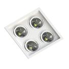 Embutido Recuado P/ 4 Lâmpadas AR111 Preto Save Energy