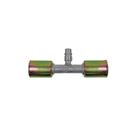 Emenda 10mm Aluminio com Válvula de Serviço R134 com Clip