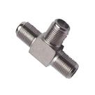 Emenda Conector Fêmea Para Cabo Coaxial Tipo T Antena Sinal Televisão Rg59 Rg6 Adaptador De Metal