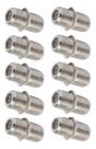 Emenda F Femea Femea Coaxial Rg59 Rg6 10 Peças