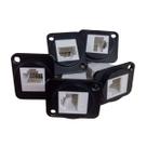 Emenda RJ45 para Painel Cat 5/6 Rede Ethernet Kit 4 Peças