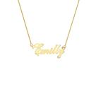 EMILLY COLAR DE NOME FOLHEADO A OURO 18k