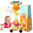 Emoin de girafa de pelúcia cantando 10 músicas por 1-3 anos