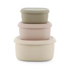 Emptycolor Conjunto com 3 Potes de Silicone para Armazenamento de Alimentos à Prova de Vazamentos