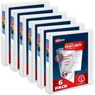 Encadernadores de 3 anéis Avery Heavy-Duty View, 1 polegada e 250 folhas, pacote com 6