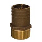Encaixando o tubo de fluxo total GROCO Bronze em uma mangueira reta 3/4 NPT x 1