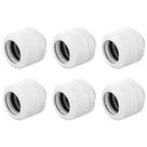 Encaixe de compressão Dracaena G1/4 Thread 14 mm OD, pacote com 6 unidades, branco