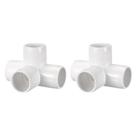 Encaixe de cotovelo de PVC Kozelo 1 1/4 SCH40 4-Way Tee, pacote com 2