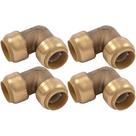 Encaixe de encanamento SharkBite, cotovelo de 90 graus, 3/4", pacote com 4