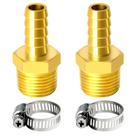 Encaixe de farpa de mangueira de latão TAILONZ PNEUMATIC de 3/8 polegadas x adaptador NPT macho de 3/8 polegadas (pacote com 5)