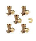 Encaixe de latão EFIELD PF066 1/2 Push Fit x 1/2 NPT feminino (5 unidades)