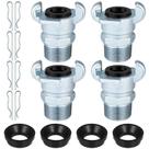Encaixe de mangueira de ar Therwen 4 conjuntos de ferro Chicago NPT de 2,54 cm