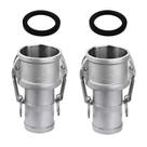 Encaixe de mangueira SAFBY Global Type C Cam and Groove 4x4cm 2 unidades