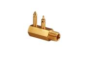 Encaixe de tanque Attwood 8883-6 Brass Quick-Connect NPT de 1/4 de polegada Encaixe de tanque Attwood 8883-6 Brass Quick-Connect NPT de 1/4 de polegada