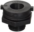Encaixe de tanque Greenleaf TF34P-E Poly 0,75 polegadas preto