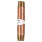 Encaixe de tubo de mangueira HOMEPLUS+ 3/8" MPT Red Brass Nipple 9 cm Encaixe de tubo de mangueira HOMEPLUS+ 3/8" MPT Red Brass Nipple 9 cm