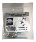 Encaixe de tubulação de mangueira Smith Cooper Elbow 90 1/8" SS