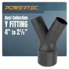 Encaixe divisor de coleta de poeira POWERTEC 70276E de 4 cm a 6,35 cm