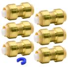 Encaixes de encanamento Push-to-Connect RUBY.Q 1/2 Straight (6) Encaixes de encanamento Push-to-Connect RUBY.Q 1/2 Straight (6)