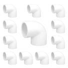 Encaixes de tubulação de cotovelo de PVC TiantianUp 90 graus 2 vias 1,3 cm 12 unidades