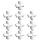 Encaixes de tubulação LetsFix 4 Way Cross PVC de 3/4" (pacote com 10) para móveis