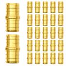 Encaixes PEX RUBY.Q, pacote com 25 acoplamentos retos de latão de 3/4 pol.