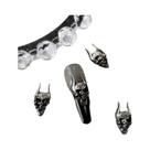 Encantos Góticos Punk para Unhas - 10 Peças com Motivos Religiosos (Jesus, Cruz, Anjo, Diabo)