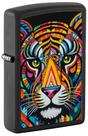 Encendedor de Bolsillo Zippo Diseño Rayas de Tigre Negro Mate