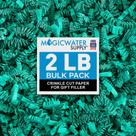 Enchedor de papel Crinkle Cut MagicWater Teal de 1 kg para cestas de presentes