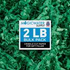 Enchedor de papel enrugado MagicWater Green de 1 kg para cestas de presentes