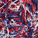 Enchimento de trituração de papel cortado enrugado TANMWZK 0,9 kg vermelho branco azul