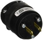 Enchufe eléctrico Leviton 115PR 15 amperios 125 voltios negro