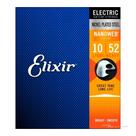 Encordoamento Cordas Elixir para Guitarra 010 Light Heavy Nanoweb