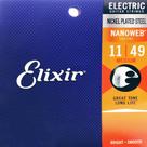 Encordoamento Cordas para Guitarra Elixir 011/049 Medium Aço Niquel