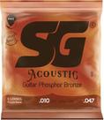 Encordoamento de aao para violao 010 bronze fasforo ligth - Sg