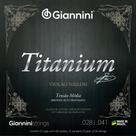 Encordoamento de nylon giannini titanium tensão média Encordoamento de nylon giannini titanium tensão média
