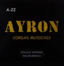 Encordoamento de ukulele soprano nylon branco