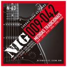 Encordoamento Guitarra N-63 Nig .009” + Palheta Brinde PRN63L Encordoamento Guitarra N-63 Nig .009” + Palheta Brinde PRN63L