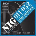 Encordoamento NIG para Violão aço com bolinha 011 Prateado N-430 (011/.052)