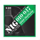 Encordoamento Nig Violão Aço 010 Prata N-420 + Mi Extra