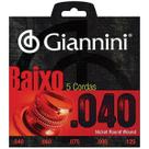 Encordoamento Para Baixo De 5 Cordas Giannini 040 GEEBRL5