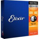 Encordoamento Para Guitarra .009 Nanoweb 12027 Custom Light Elixir