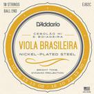 Encordoamento Para Viola Brasileira Cebolão MI/Boiadeira Bolinha D'Addario Nickel Plated Steel EJ82C