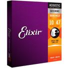 Encordoamento Para Violão 010 Aço Extra Light Bronze Com Revestimento Nanoweb 11002 Elixir